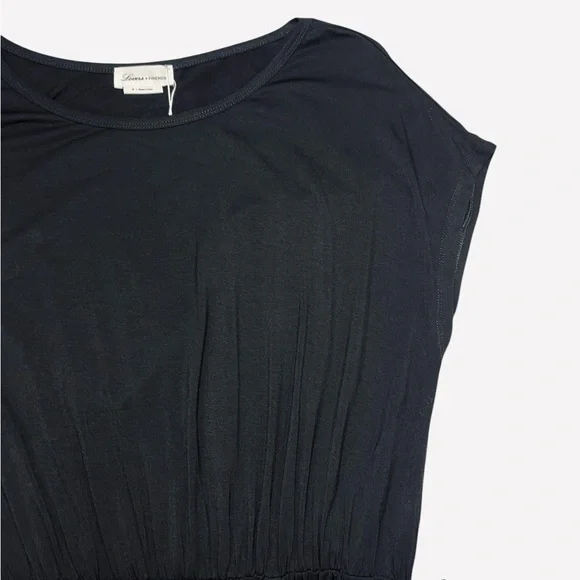 Lovers & Friends Tarin Mini Black Dress Tie Waist Short Sleeve Size Medium NEW - Picture 11 of 15